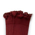 Collegien / Josephine Lace-Trim Ribbed Knee-high Socks - Chataigne